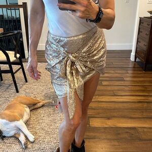 Sexy Champagne Gold Skirt